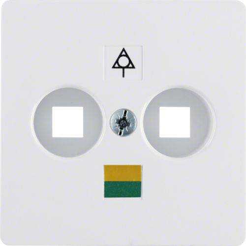 Berker 140309 Zentralplatte für Doppel-Potenzialausgleich-Steckdose polarweiß, glänzend Mesch Shop Berker 140309 Zentralplatte für Doppel-Potenzialausgleich-Steckdose polarweiß, glänzend Mesch Shop